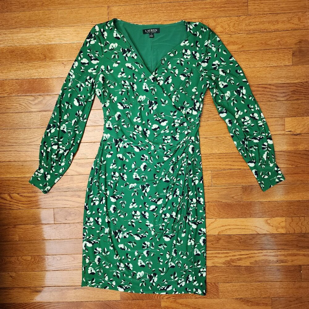 Ralph Lauren Green Floral Dress